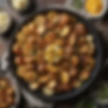 Platter of Grilled Potatoes and Sides A beautifully arranged platter of grilled potatoes and complementary dishes