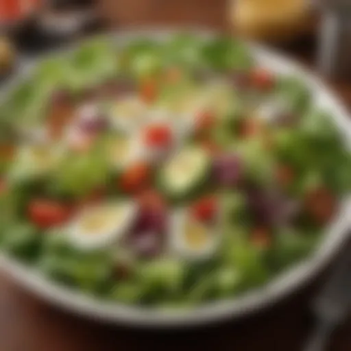 Fresh garden salad with Hidden Valley Ranch dressing