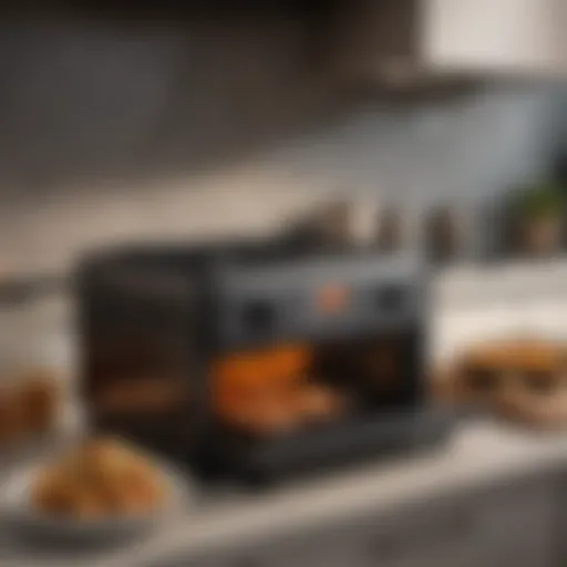 Air fryer technology integrated into a modern stove