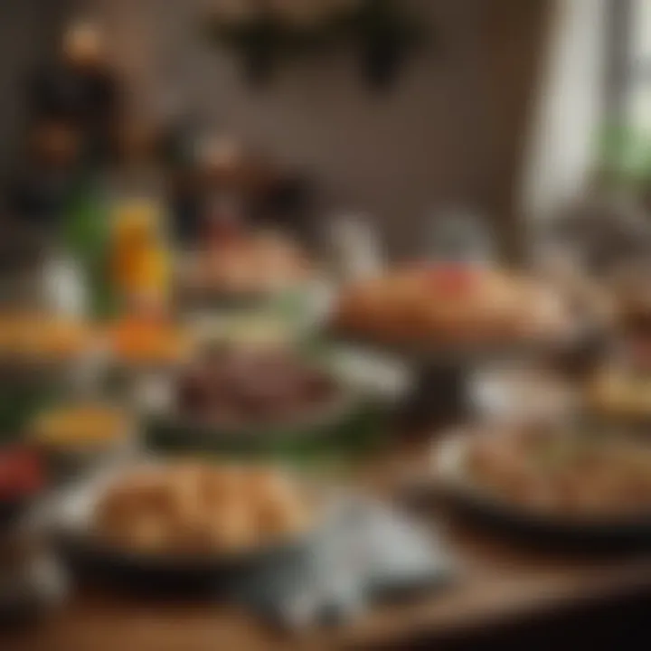 Festive table set for a traditional Irish celebration