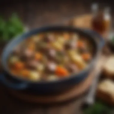 A Classic Irish Stew Traditional Irish stew served with fresh herbs