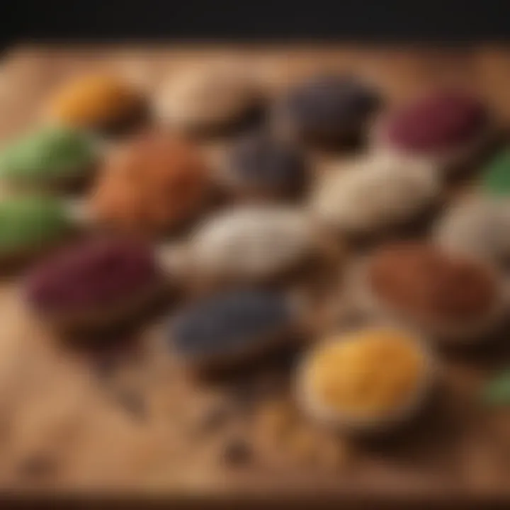 An array of different beans and seeds placed artfully on a wooden board to highlight non-heme iron sources.