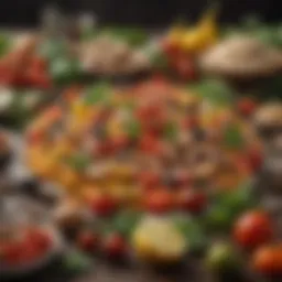 An array of vibrant fresh ingredients characteristic of Italian cuisine