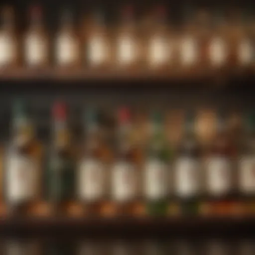 A display of various Jameson whiskey bottles