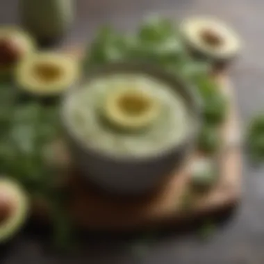 Herb-Infused Avocado Ranch: A Flavor Explosion A vibrant bowl of avocado ranch dressing surrounded by fresh herbs
