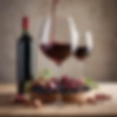 Gourmet Harmony An artistic arrangement of low carb dry red wine with gourmet food pairings.