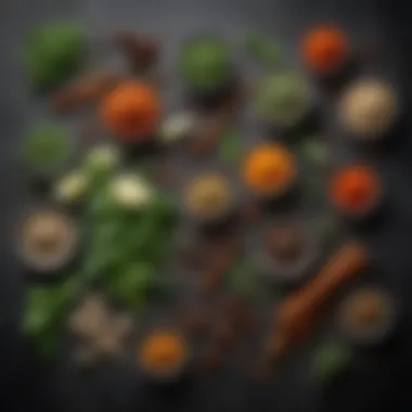 Herbs and Spices for Flavor Without Salt Fresh herbs and spices laid out for flavor enhancement