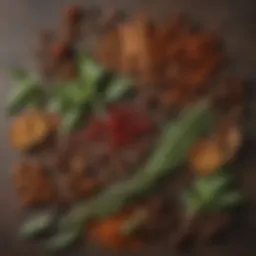 Close-up of Mediterranean spices and herbs