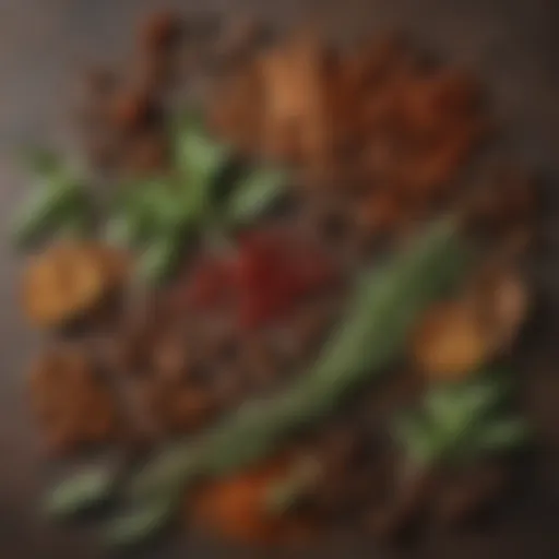 Close-up of Mediterranean spices and herbs