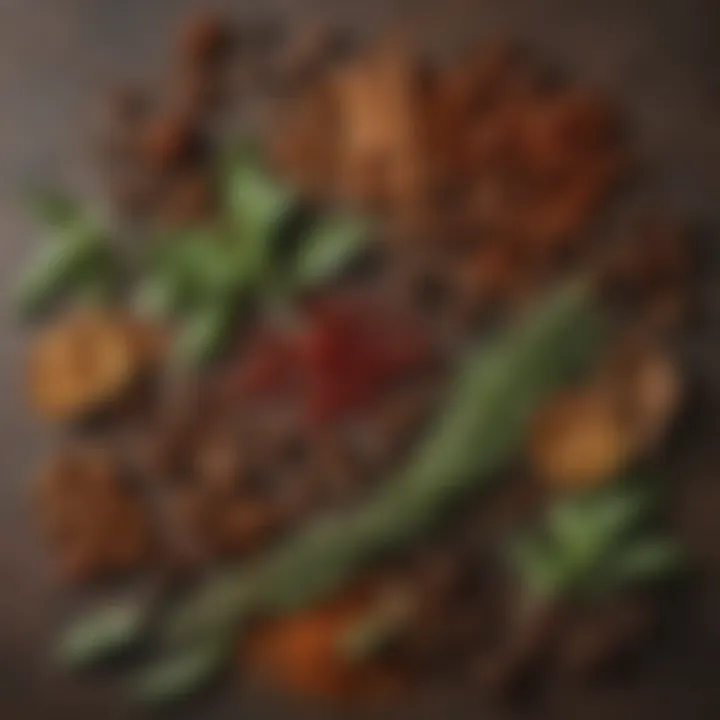 Close-up of Mediterranean spices and herbs