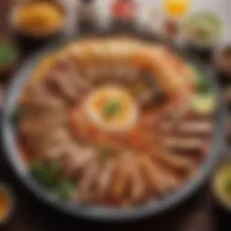 A vibrant plate showcasing assorted mixto food dishes