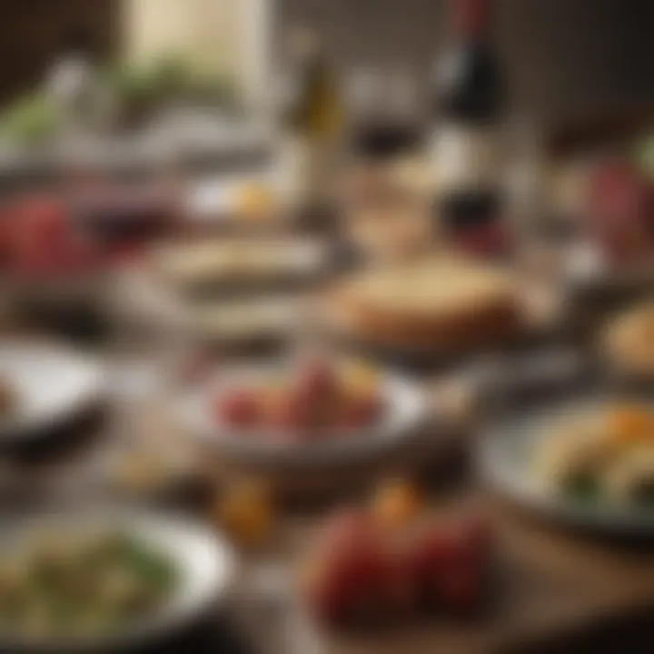 A beautifully styled table with food pairings for non-alcoholic wines