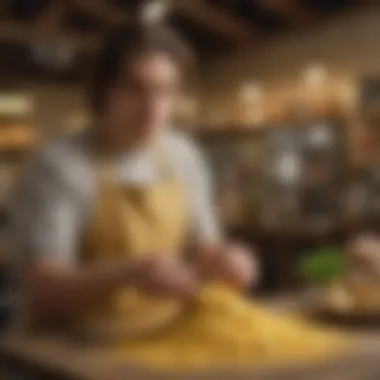 Local market scene with nutritional yeast products