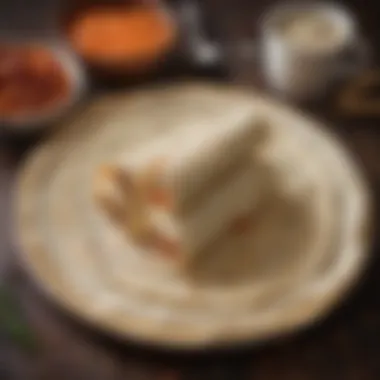 Lefse served with a variety of fillings