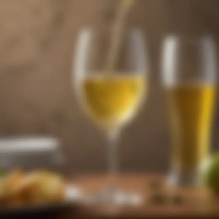 A glass of Olive Garden Moscato showcasing its golden hue