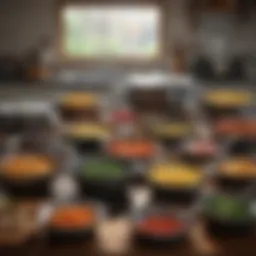 A variety of premium cookware materials