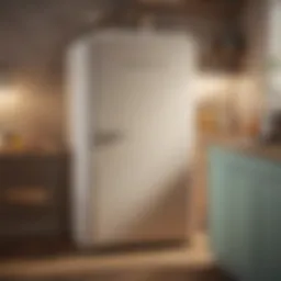 Elegant retro-inspired refrigerator in a modern kitchen setting