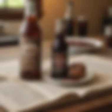 A vintage recipe book opened to a page featuring traditional root beer recipes