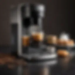 Sleek design of single serve coffee maker
