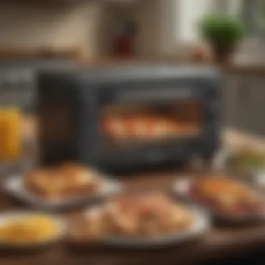 Variety of Meals Made with a Six-Slice Toaster Oven Illustrating the variety of meals made using a six-slice toaster oven