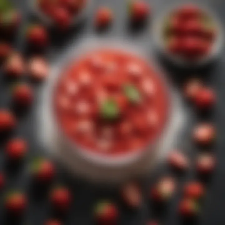 Fresh strawberries and ingredients laid out for agua fresca preparation