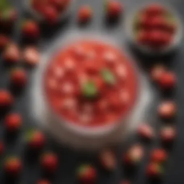 Ingredients for Strawberry Agua Fresca Fresh strawberries and ingredients laid out for agua fresca preparation