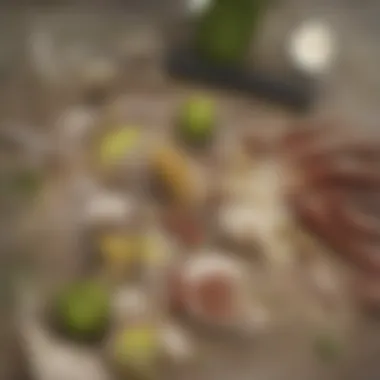 Close-up of fresh lemons and cayenne pepper on a wooden surface.