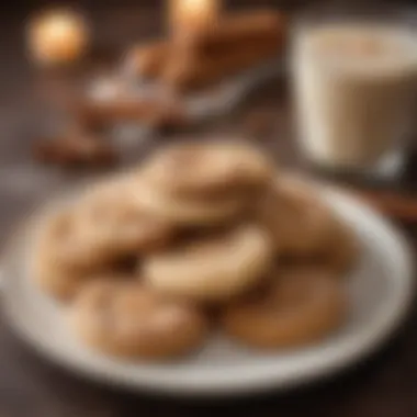 A beautifully arranged plate of snickerdoodle cookies dusted with cinnamon sugar