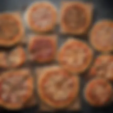 Gourmet Selection: Elevating Frozen Pizza An assortment of gourmet frozen pizzas from Costco, illustrating the range of upscale flavors available.