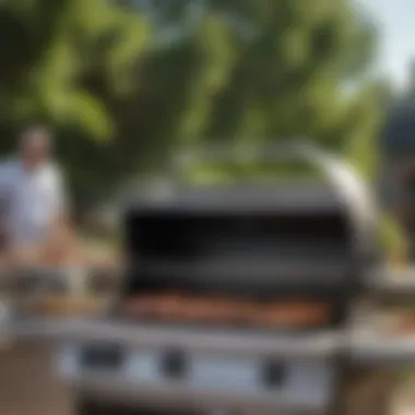 Innovative Technology in Grilling High-end outdoor grill with advanced features and technology