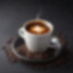 A rich dark roast coffee in a stylish cup