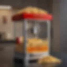 A stylish oil popcorn popper showcasing its design and features.