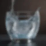 A crystal-clear glass of pure drinking water