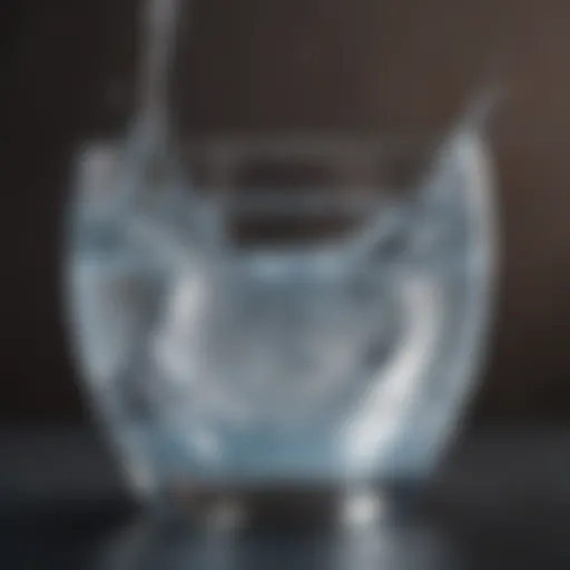 A crystal-clear glass of pure drinking water