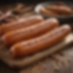 Artisanal wieners showcasing regional spices