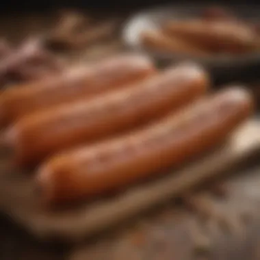 Artisanal Wieners with Regional Spices Artisanal wieners showcasing regional spices