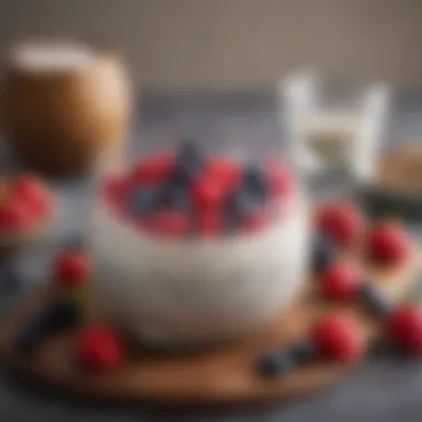 Coconut Chia Pudding with Berries: A Creamy Paleo Treat A bowl of coconut chia pudding topped with berries