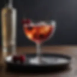 A sophisticated Gin Manhattan cocktail garnished with a cherry