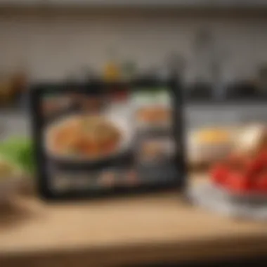 Informed Choices with Nutritional Insights Nutritional information and meal options displayed on a tablet