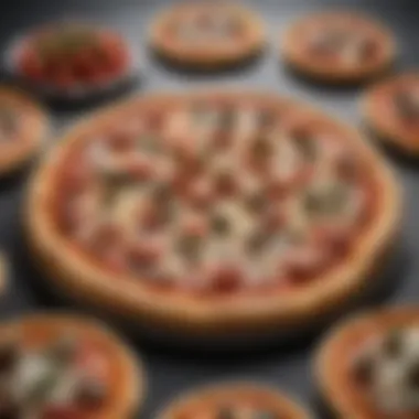 A diverse selection of Uno Personal Pizza variations, each with unique toppings.