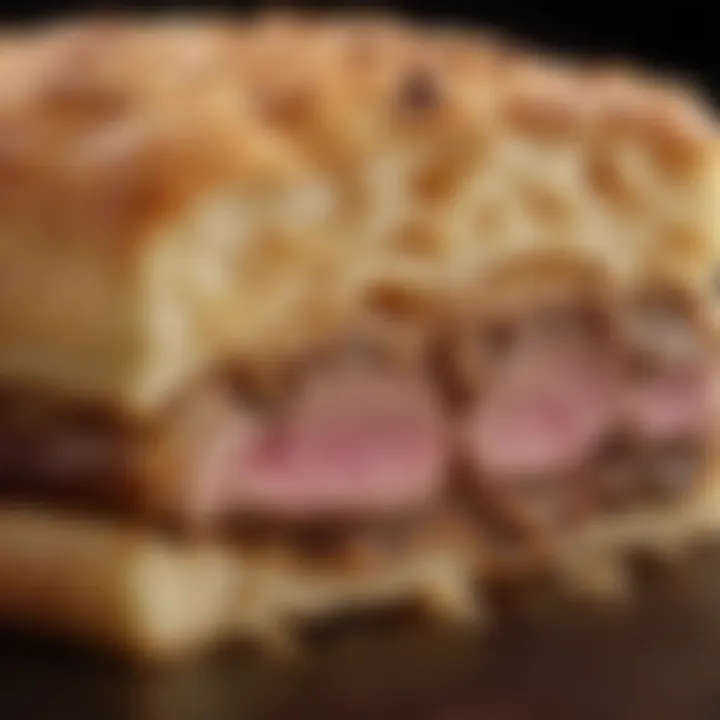 Close-up of seasoned soy cubano highlighting its texture and richness