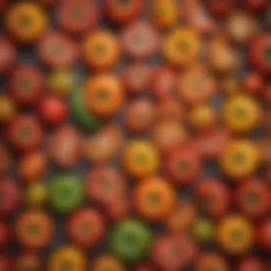 Heirloom Tomato Diversity A vibrant assortment of heirloom tomatoes showcasing their unique shapes and colors.
