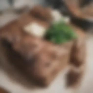 A beautifully plated meatloaf prepared in a double meatloaf pan