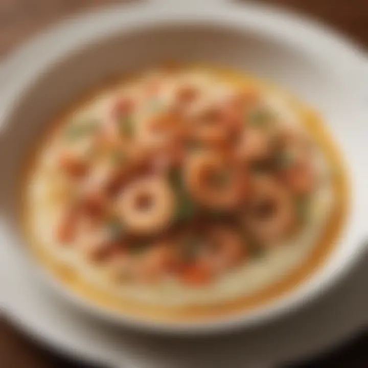 A vibrant depiction of the regional variations of shrimp and grits