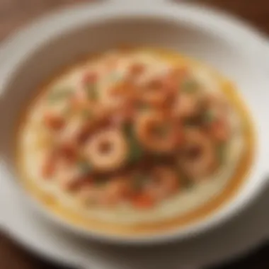 Regional Variations of Shrimp and Grits A vibrant depiction of the regional variations of shrimp and grits