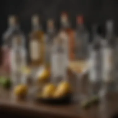 A selection of various gin brands, showcasing the diverse flavor profiles ideal for a martini.