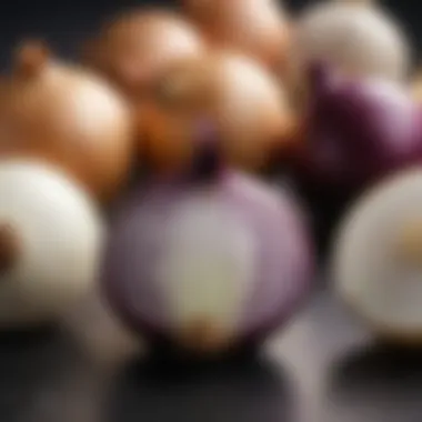 A close-up of fresh onions, emphasizing the importance of selecting the right variety for infusion.