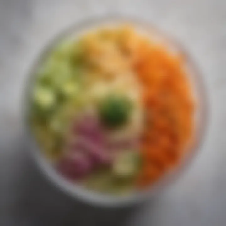Spiralized vegetables in a bowl
