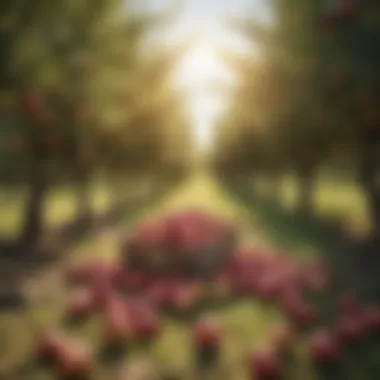 Apple Orchard: Nature's Bounty for Health A vibrant apple orchard