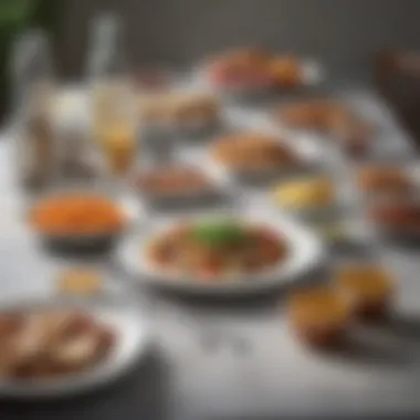 The Importance of a Balanced Meal for Mental Well-Being A serene setting featuring a balanced meal